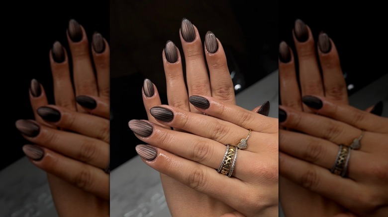 Iced coffee glass nails